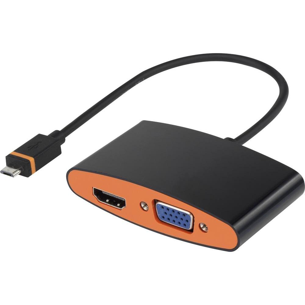 Renkforce SlimPort (MYDP) to HDMI™ + VGA Adapter