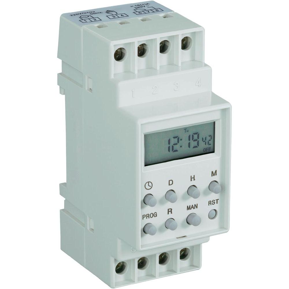 DIN rail mount timer digital