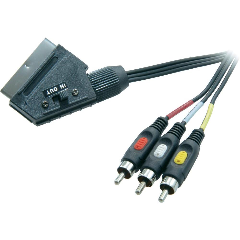 SCART / 3 Cinch adapter cable 2 m SpeaKa Professional