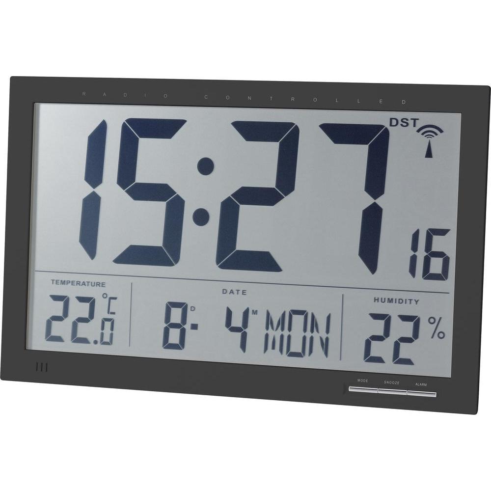 Radio Wall clock 370 mm x 230 mm x 30 mm Black CEI HK