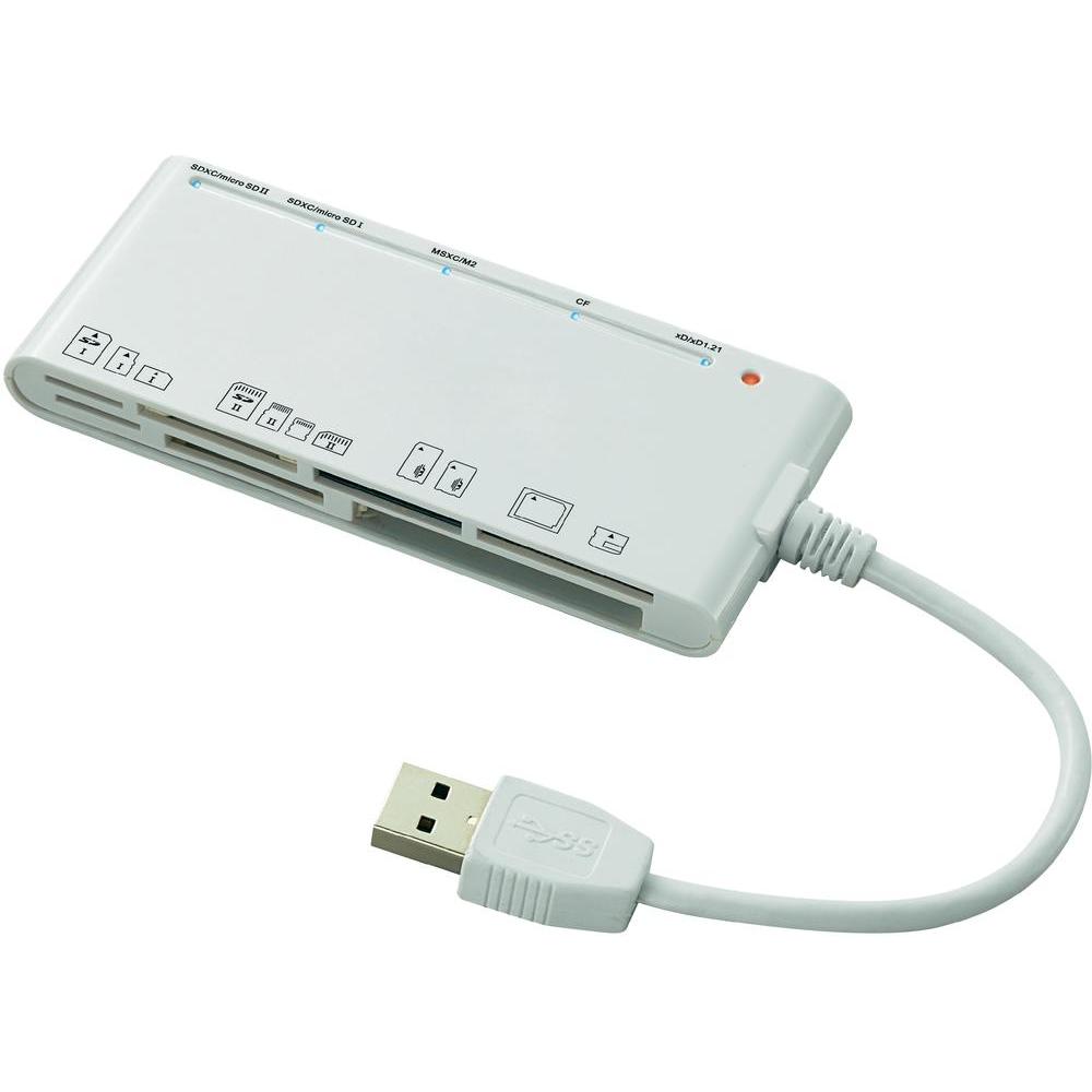 External memory card reader USB 3.0 renkforce CR23e White