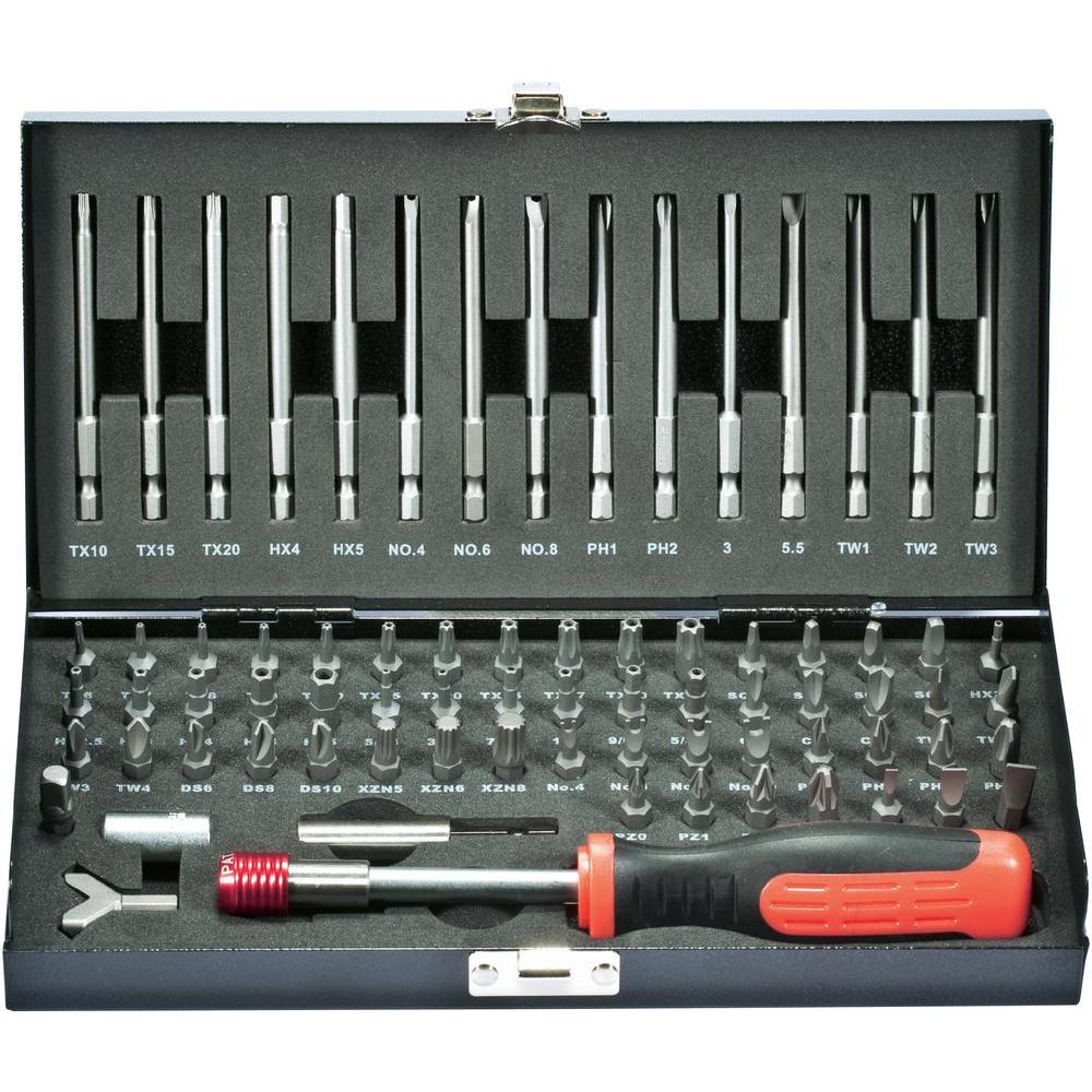 Bit set 75-piece TOOLCRAFT 820952 Slot, Allen, TO